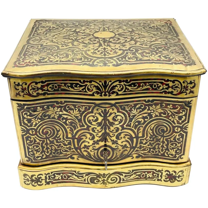 Outlet Pamono Napoleonic Boulle Tantalus Liquor Cabinet, 1870s, Set of 11