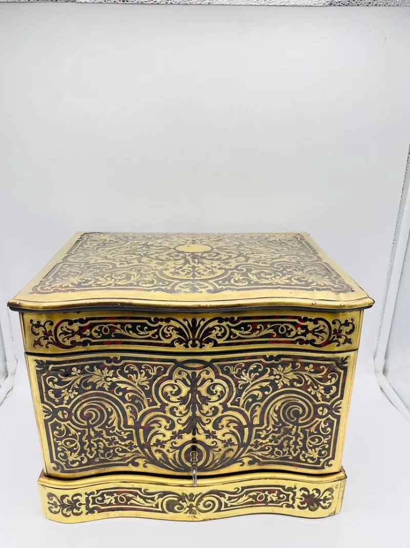 Outlet Pamono Napoleonic Boulle Tantalus Liquor Cabinet, 1870s, Set of 11