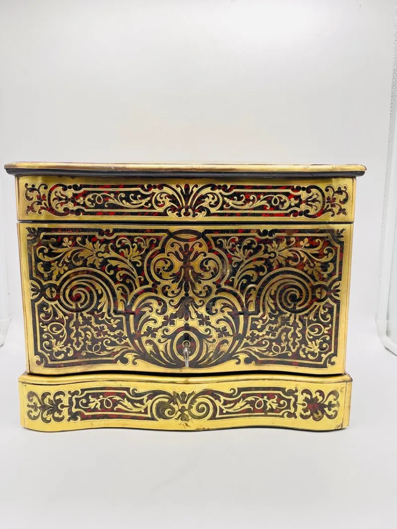Outlet Pamono Napoleonic Boulle Tantalus Liquor Cabinet, 1870s, Set of 11