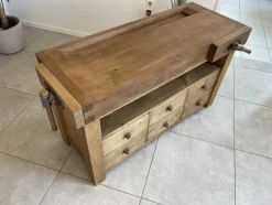Pamono Narrow Workbench with Drawers><noscript><img width=