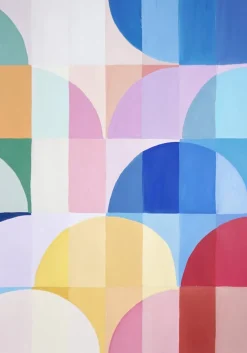 Pamono Natalia Roman, Bauhaus Bright Summer Diptych, 2025, Acrylic on Watercolor Paper><noscript><img width=