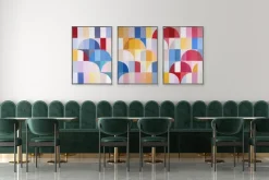 New Pamono Natalia Roman, Primary Arcs and Curves, 2025, Acrylic on Watercolor Paper