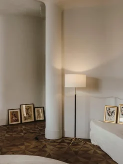 Pamono Natural and Brass Pie de Salón G1 Floor Lamp by Jaume Sans><noscript><img width=