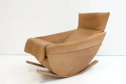 Online Pamono Natural Leather Rocking Chair from de Sede, Switzerland, 1970s