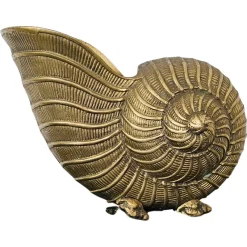 Pamono Nautilus Shaped Champagne Bottle Holder in Brass, Italy, 1950s> Ice Buckets & Wine Coolers