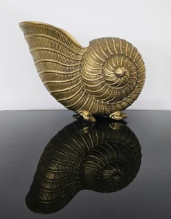 Pamono Nautilus Shaped Champagne Bottle Holder in Brass, Italy, 1950s> Ice Buckets & Wine Coolers