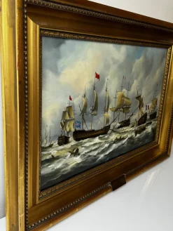 Clearance Pamono Naval Battle, Quiberon Bay, 1759, Oil Painting