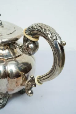 Pamono Neapolitan Empire Style Silver Service, Early 20th Century, Set of 4><noscript><img width=