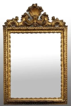Sale Pamono Neapolitan Louis XVI Mirror in Gilt and Carved Wood, 18th Century