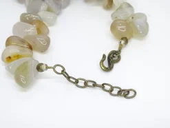 Pamono Necklace in Quartz and Aged Bronze, 1990s><noscript><img width=