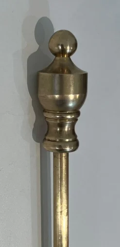 Hot Pamono Neoclassical Brass Fire Set, 1970s