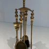 New Pamono Neoclassical Brass Fire Set, 1970s