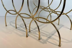Pamono Neoclassical Brass Nesting Tables, Set of 3><noscript><img width=