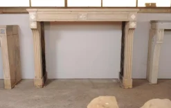Pamono Neo-Classical Carved Limestone Fireplace> Fireplaces And Mantels