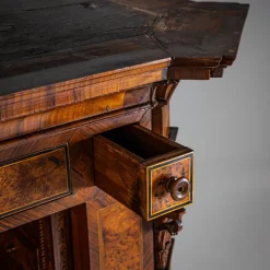 Pamono Neoclassical Cylinder Secretaire Desk with Clock, 1780><noscript><img width=