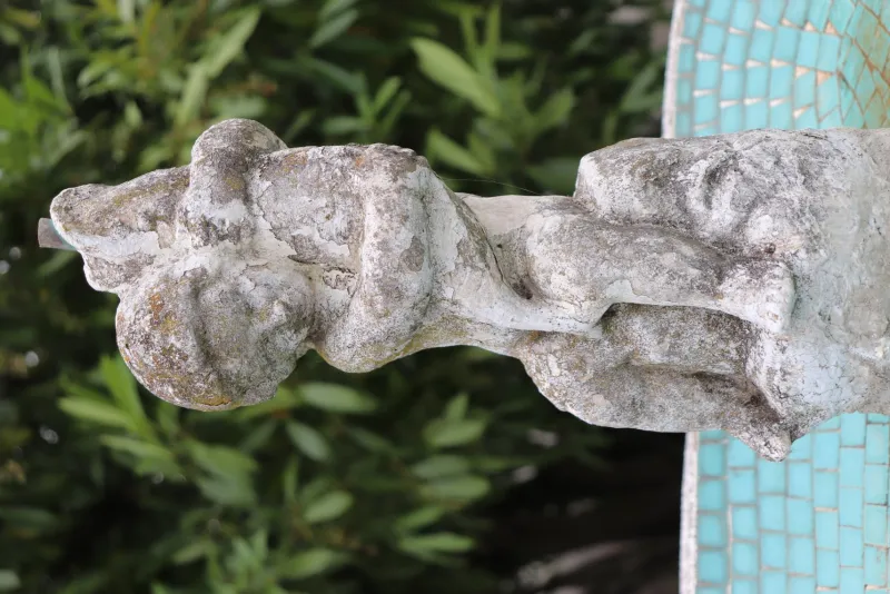 Pamono Neoclassical Garden Fountain with Statue, Early 20th Century> Garden Accessories