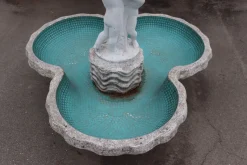 Pamono Neoclassical Garden Fountain with Statue, Early 20th Century><noscript><img width=