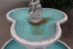 Pamono Neoclassical Garden Fountain with Statue, Early 20th Century><noscript><img width=