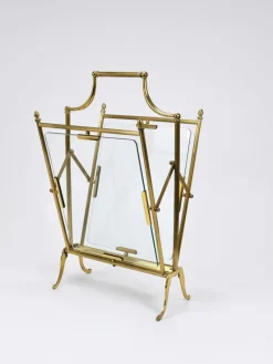 Pamono Neoclassical Magazine Rack from Maison Jansen, France, 1950s><noscript><img width=