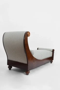 Pamono Neoclassical Mahogany Daybed, 19th Century><noscript><img width=