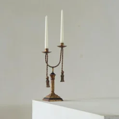 Discount Pamono Neoclassical Rope and Tassel Candleholder, 1970s