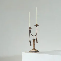 Discount Pamono Neoclassical Rope and Tassel Candleholder, 1970s