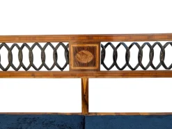 Pamono Neoclassical Style Walnut Bench with Maple Inlays