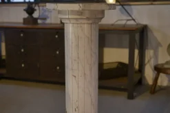 Pamono Neoclassical Wooden Column with Marble-Effect Paint, Early 20th Century><noscript><img width=
