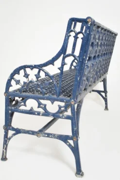 Pamono Neo-Gothic Cast Iron Bench, 19th Century><noscript><img width=