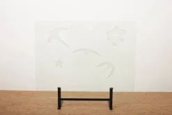 Pamono Neolia Folding Screen with Black Lacquered Flat Steel Base by Andrea Branzi for Zanotta, 1989><noscript><img width=