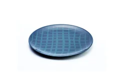 Discount Pamono Network Blue Plate in Lacquered Urushi Glass by Eliana Lorena for Hands On Design
