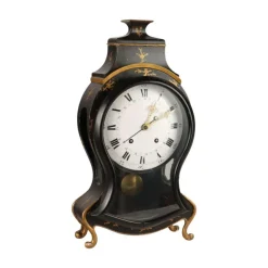 Pamono Neuchateloise Pendulum Clock in Ebonized Wood> Clocks