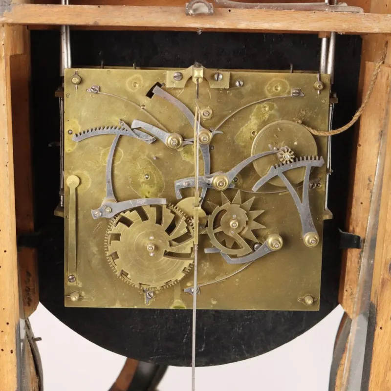Pamono Neuchateloise Pendulum Clock in Ebonized Wood> Clocks