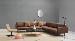 Sale Pamono New York Two-Seater Sofa in Metal and Leather Upholstery by Quinti Sedute
