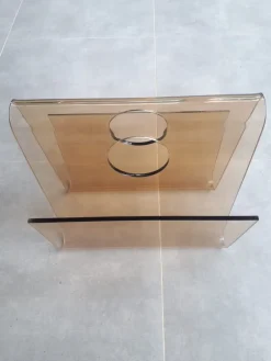Pamono Newspaper Holder in Acrylic Glass, 1970s><noscript><img width=