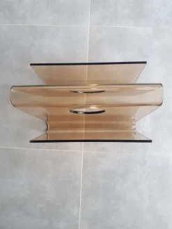 Pamono Newspaper Holder in Acrylic Glass, 1970s><noscript><img width=