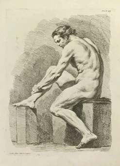 Pamono Nicholas Cochin, Anatomy Studies, Etching, 1755> Old Masters