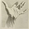 Pamono Nicholas Cochin, The Study of Hand after Bouchardon, Etching, 1755> Old Masters