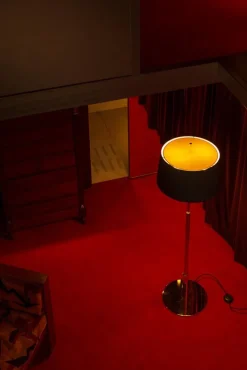Pamono Nickel Diana Mayor Floor Lamp by Federico Correa><noscript><img width=