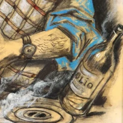 Outlet Pamono Nicola Benois, Composition, Mixed Media on Paper