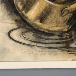 Outlet Pamono Nicola Benois, Composition, Mixed Media on Paper