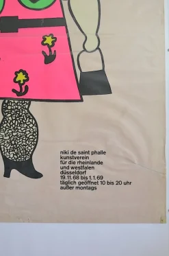 Hot Pamono Niki de Saint Phalle Exhibition Poster, 1968