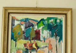 Pamono Nils Severin, Park View, Mid-20th Century, Oil on Canvas, Framed><noscript><img width=