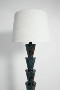 Clearance Pamono Nizwa Blue and Brown Floor Lamp by Barracuda Interiors