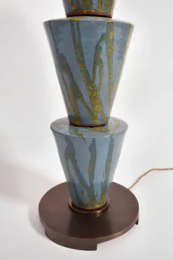 Pamono Nizwa Blue and Yellow Floor Lamp by Barracuda Interiors