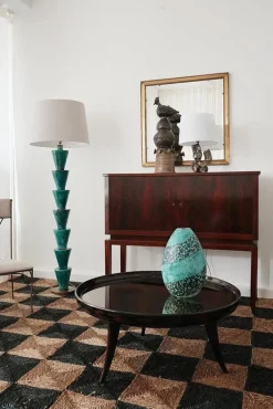 Pamono Nizwa Turquoise Floor Lamp by Barracuda Interiors><noscript><img width=