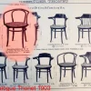 Pamono No. 209 B9 Armchair with Star-Shaped Seat from Thonet, 1905> Office Chairs