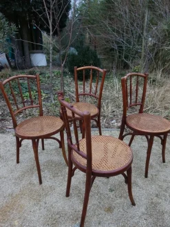 Clearance Pamono No. 66 Bistro Dining Chairs from Thonet, Vienna, Austria, 1910s, Set of 4