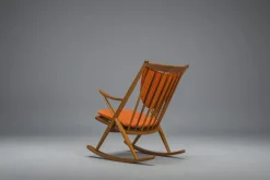 Pamono No. 182 Teak Rocking Chair by Frank Reenskaug for Bramin, 1960s><noscript><img width=