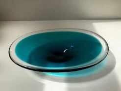 Pamono Norwegian Modern Art Glass Dish by Willy Johansson for Hadeland, 1960s><noscript><img width=